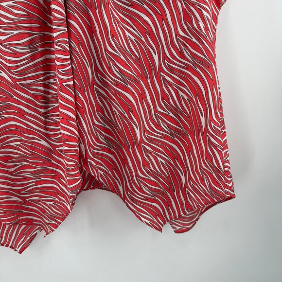 Michael Michael Kors Blouse SZ Extra Large NEW Zebra Chain Necklace Top NWOT - Picture 9 of 14